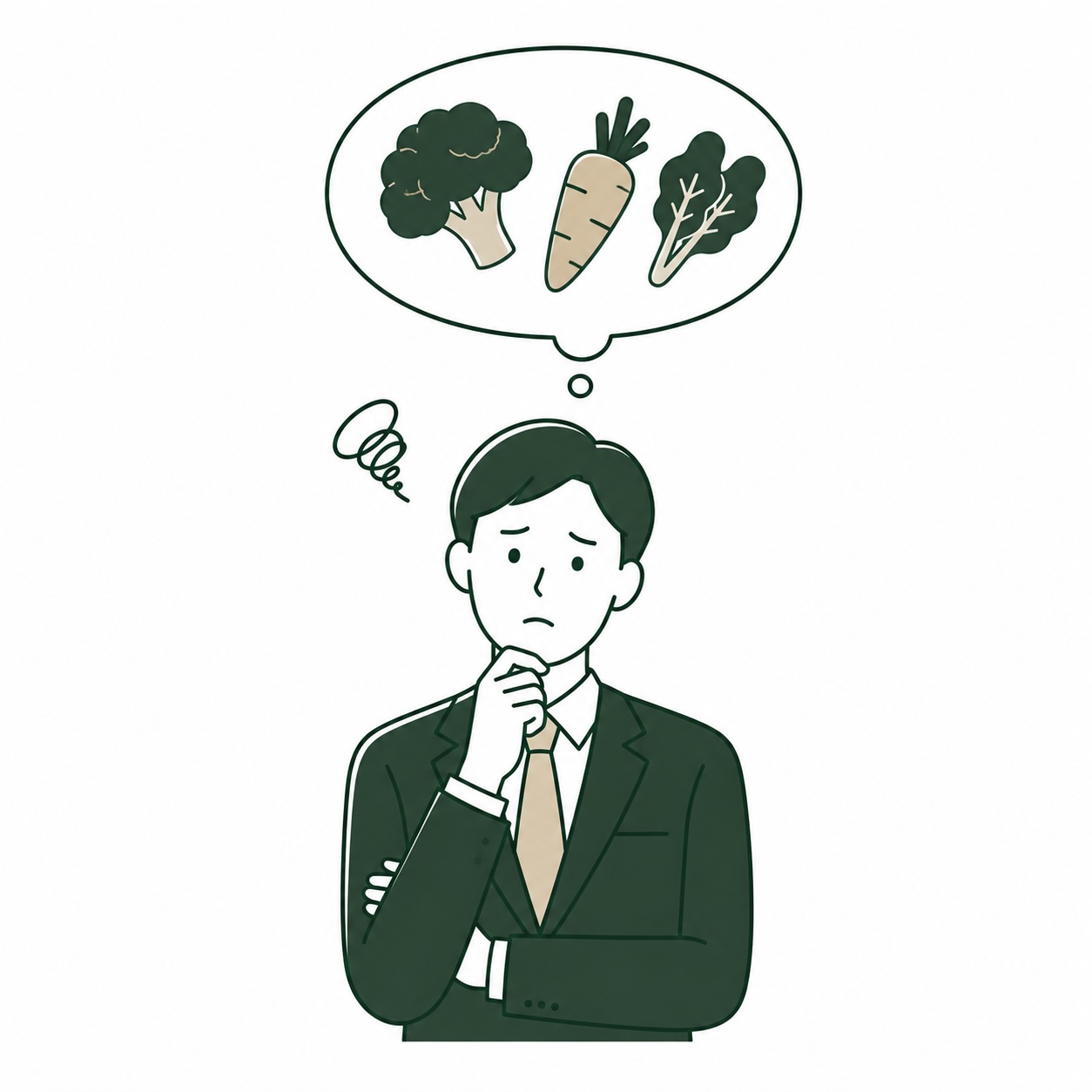 野菜不足を悩むビジネスパーソン